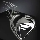 Modern hantverkarram i trä, stål och harts tillverkad i Italien - öga Viadurini