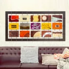 Modern bild komplett med reliefpaneler avstängd på kloka rep Viadurini