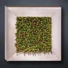 Modern väggbild i metall och konstgjorda blommor tillverkade i Italien - Trimo Viadurini