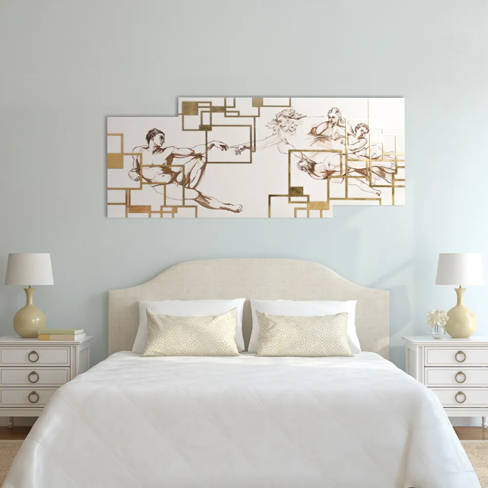 Bild gjord med laser som skildrar skapandet av Made in Italy - Pirucchio Viadurini