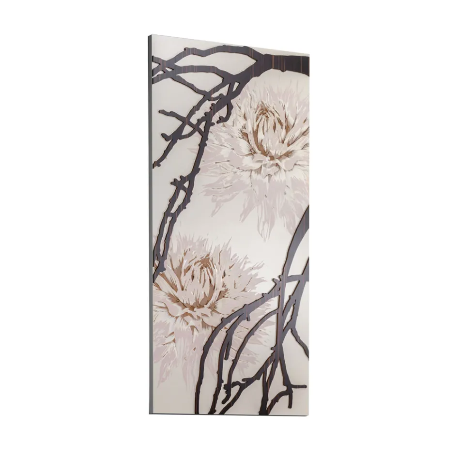 Bild gjord med laser med dahliablomma gjord i Italien - Taka Viadurini