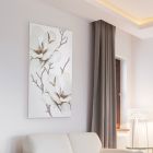 Lasertillverkad bild med Magnolia Flower Made in Italy - Misaki Viadurini