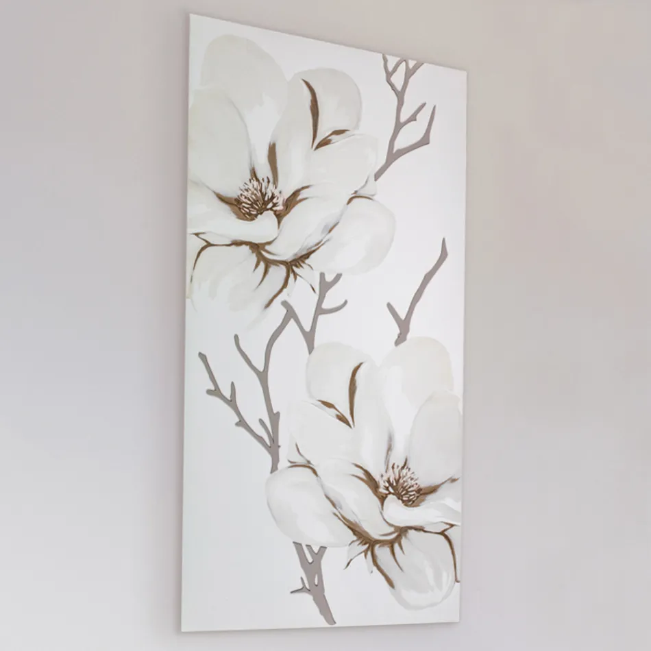 Lasertillverkad bild med Magnolia Flower Made in Italy - Misaki Viadurini