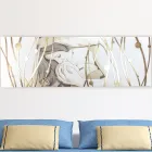 Rektangulär målning gjord med laser med gudinna och barn gjord i Italien - Nagi Viadurini