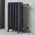 Design Radiator 5 släta element i gjutjärn från marken upp till 914 W - barock