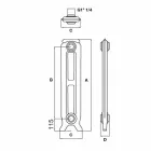 Design Radiator 7 Dekorerade element i gjutjärn från marken upp till 1062 W - barock Viadurini