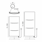 Vertikal elektrisk kylare i modern stålkonstruktion upp till 1000 W - Cut Viadurini