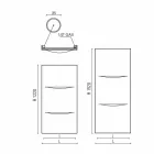 Modern stålkonstruktion vertikal hydraulisk kylare upp till 850 W - Cut Viadurini