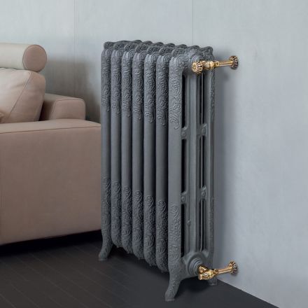 Dekorerad gjutjärnsradiator med 3 pelare - Vanillina Viadurini