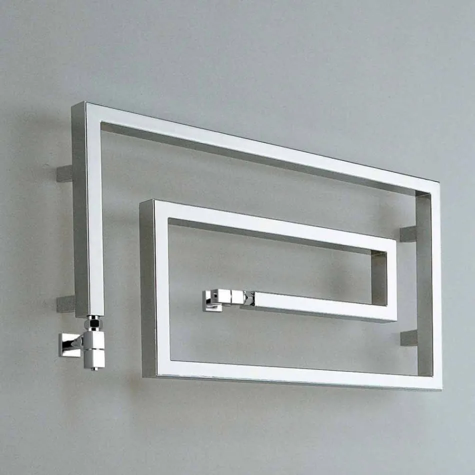 Svalare Hydraulisk krom uppvärmd handdukshängare Snake Scirocco H, Design Viadurini