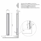 Radiator Design Aluminium Wall Radiator Hydraulic 250 Watt - Stilus Viadurini