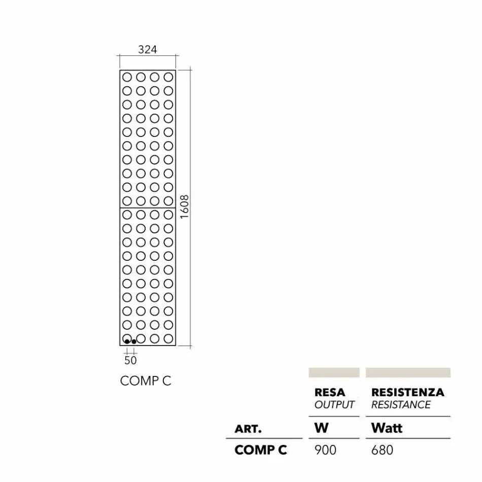 Radiator radiator elektriska designen Lego av Scirocco H Viadurini