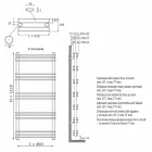 Väggmonterad radiator med modern design upp till 530 Watt - hyllplan Viadurini
