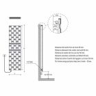 Modern design vertikal elektrisk väggkylare upp till 1000 watt - luft Viadurini