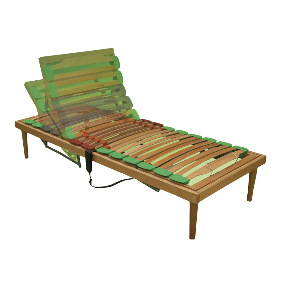 Motoriserad Bio Energy Plus ATP Liggande dubbelsäng i trä - Energi Viadurini