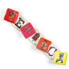 Rosenthal Versace Alphabet 6 platta fyrkantiga porslinsskålar - alfabet Viadurini