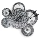 Rosenthal Versace Barocco 4 mattallrikar Diameter 17 cm i porslin - Barocco Viadurini