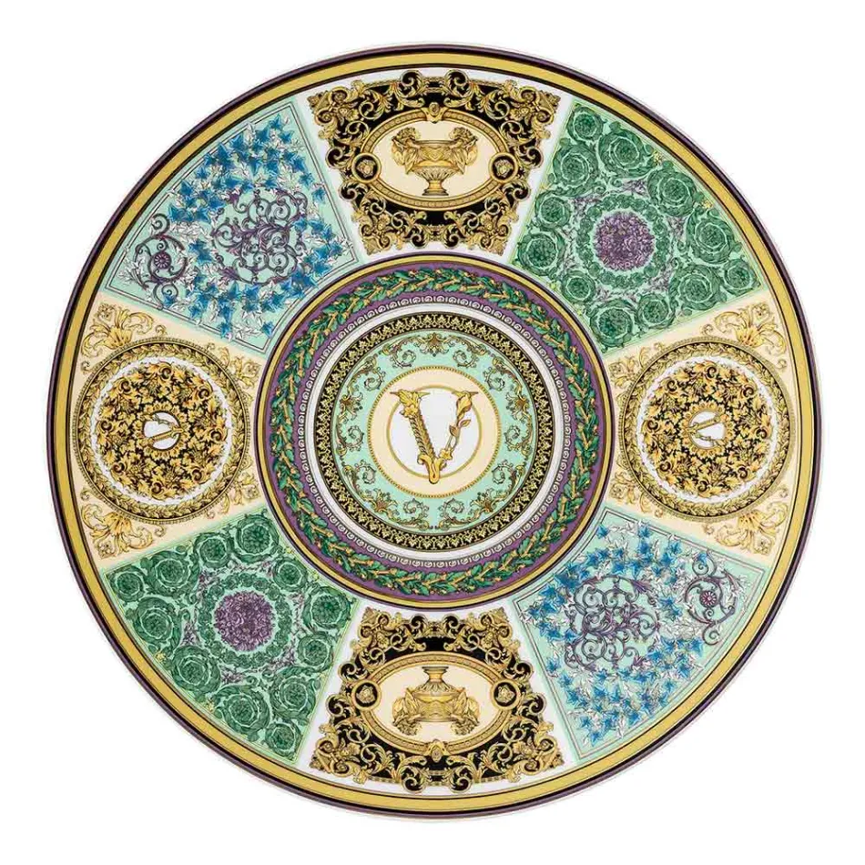 Rosenthal Versace Barocco Mosaik Platshållare Tallrik Diameter 33 cm - Mosaik Viadurini