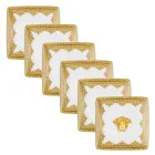 Rosenthal Versace I Love Baroque 6 platta fyrkantiga porslinsskålar - barock Viadurini