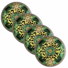 Rosenthal Versace Jungle Animalier 4 middagstallrikar Diameter 17 cm - Animalier Viadurini