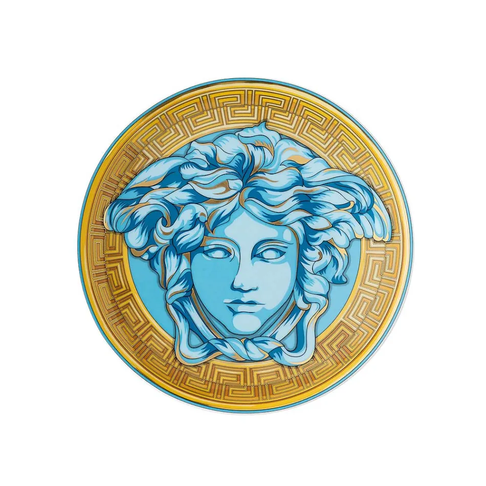 Rosenthal Versace Medusa Amplified 4 middagstallrikar Diameter 17 cm - Medusaamplifield Viadurini