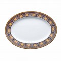 Rosenthal Versace Medusa Blue Oval designen porslinsfat