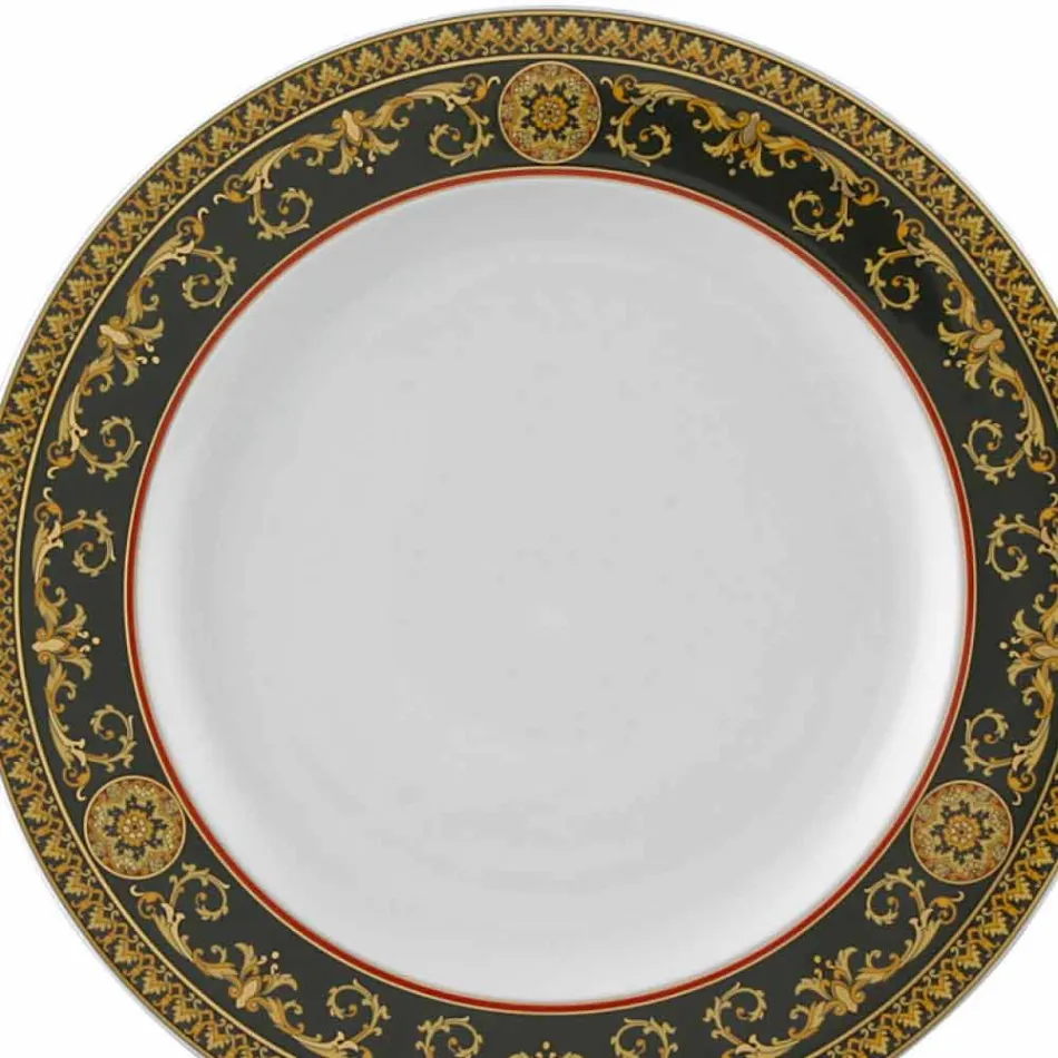 Rosenthal Versace Medusa Blue Plate 27cm porslin golvdesign Viadurini