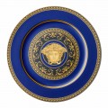 Rosenthal Versace Medusa Blue platshållare Plate porslin konstruktion