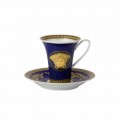 Rosenthal Versace Medusa Blue Cup hög Porslin Design Coffee