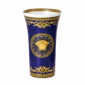 Rosenthal Versace Medusa Blue Vase av modern design porslin 26cm