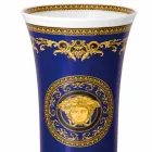 Rosenthal Versace Medusa Blue Vase av modern design porslin 34cm Viadurini