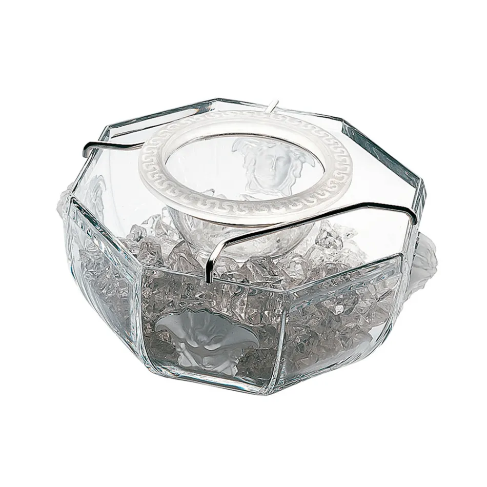 Rosenthal Versace Medusa Crystal Caviar Bowl i Crystal - Medusacrystal Viadurini