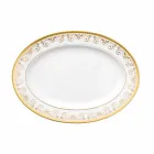 Rosenthal Versace Medusa Gala Gold 34cm porslin oval platta konstruktion Viadurini