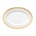 Rosenthal Versace Medusa Gala Gold 34cm porslin oval platta konstruktion