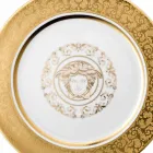 Rosenthal Versace Medusa Gala Gold platshållare Plate 30cm porslin Viadurini