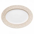 Rosenthal Versace Medusa Gala 40cm porslin oval platta konstruktion