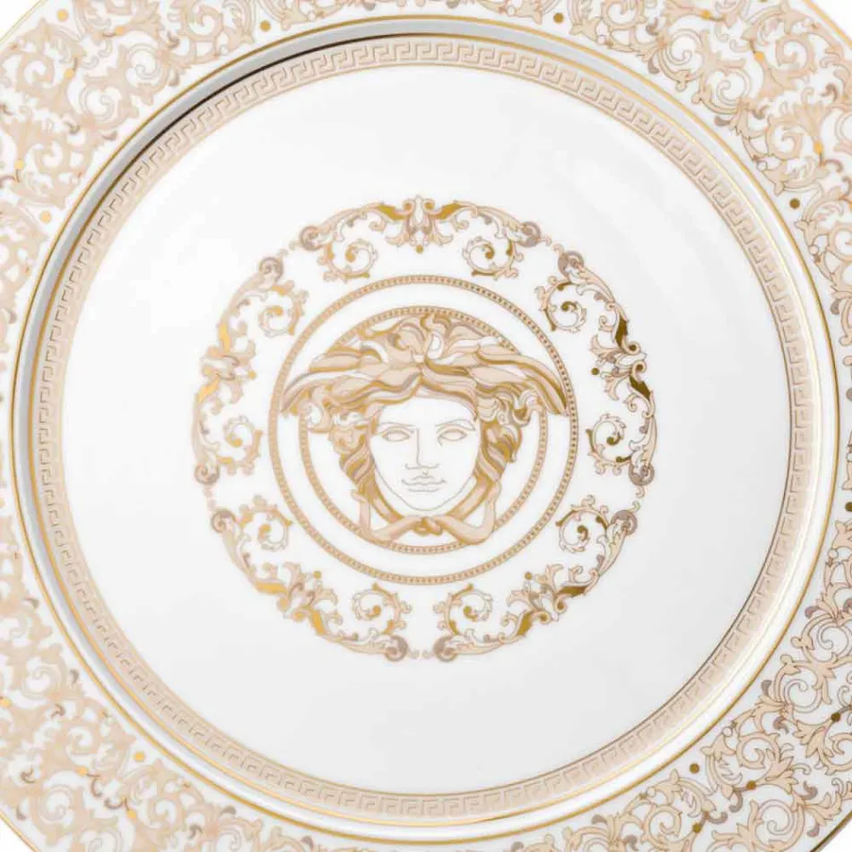 Rosenthal Versace Medusa Gala maträtt hållare 33cm porslin Viadurini
