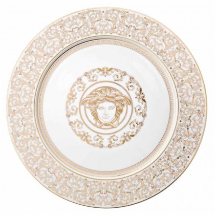 Rosenthal Versace Medusa Gala maträtt hållare 33cm porslin Viadurini