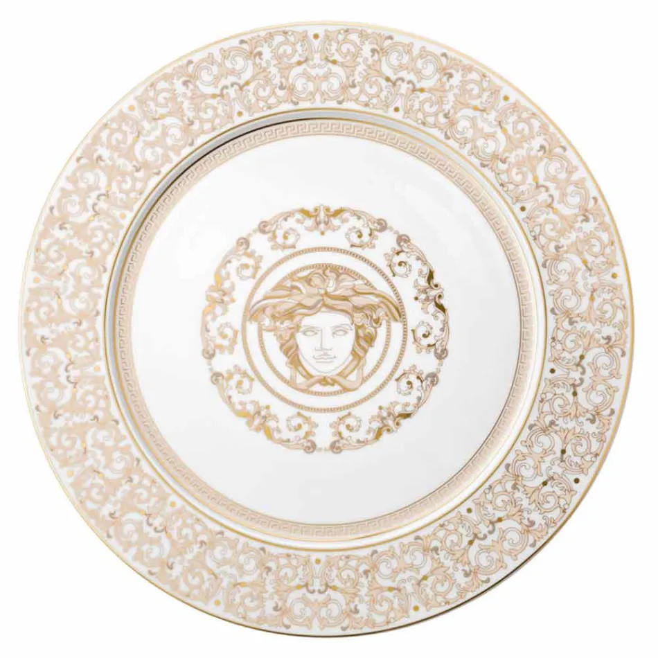 Rosenthal Versace Medusa Gala maträtt hållare 33cm porslin Viadurini