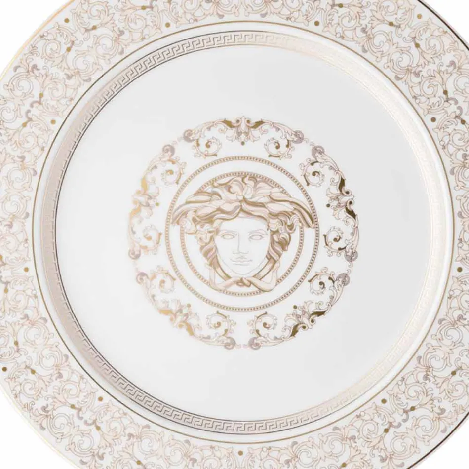 Rosenthal Versace Medusa Gala platshållare fat Porslin Design Viadurini