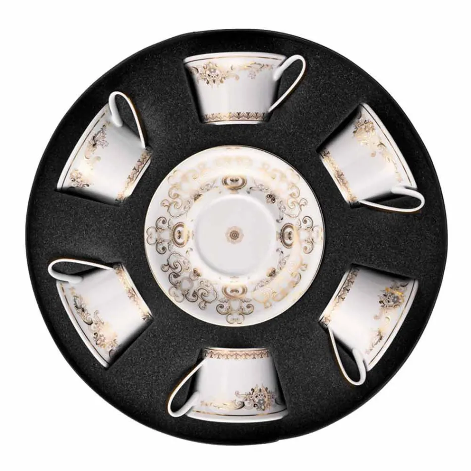 Rosenthal Versace Medusa Gala Cups porslin te 6 st Viadurini