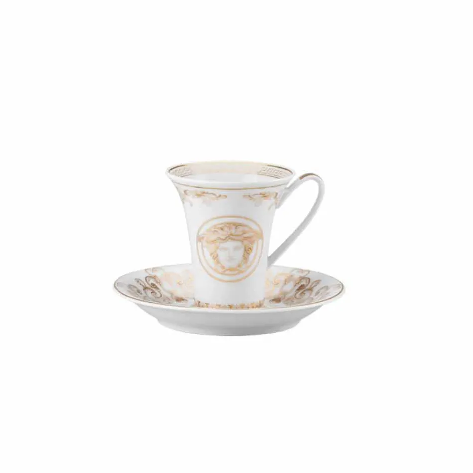 Rosenthal Versace Medusa Gala september 6 espressokoppar porslin bitar Viadurini
