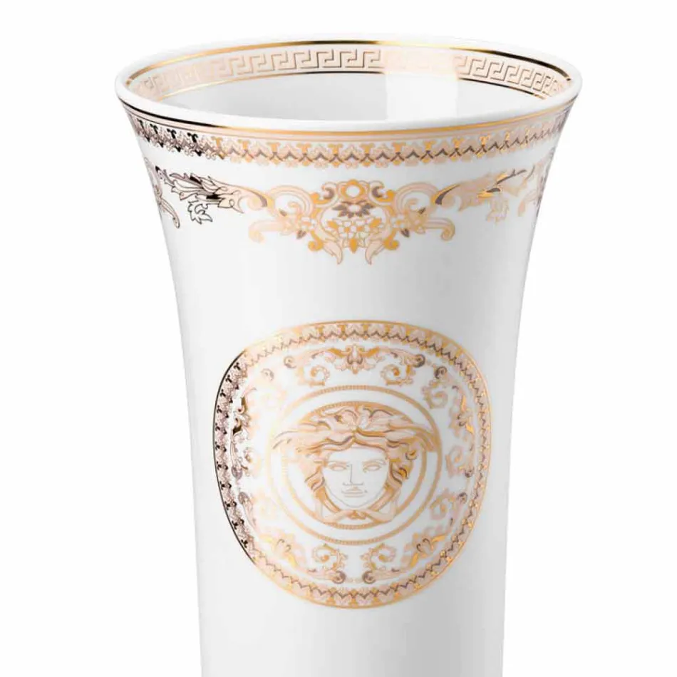 Rosenthal Versace Medusa Gala konstruktion porslin vas h 26cm Viadurini