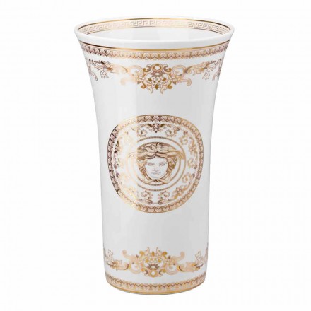 Rosenthal Versace Medusa Gala konstruktion porslin vas h 34cm Viadurini