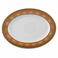 Rosenthal Versace Medusa Red Oval maträtt 40cm Porslin Design