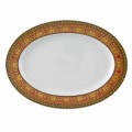 Rosenthal Versace Medusa Red oval utformning porslinsfat