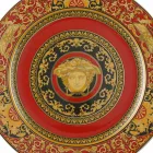 Rosenthal Versace Medusa Red Plate hållare 30cm porslin Viadurini