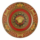 Rosenthal Versace Medusa Red Plate hållare 30cm porslin Viadurini