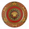 Rosenthal Versace Medusa Red Plate hållare 30cm porslin