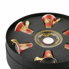Rosenthal Versace Medusa Red September porslin espressokoppar 6 st Viadurini
